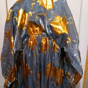 Prom dress  from shein bluish gray with gold